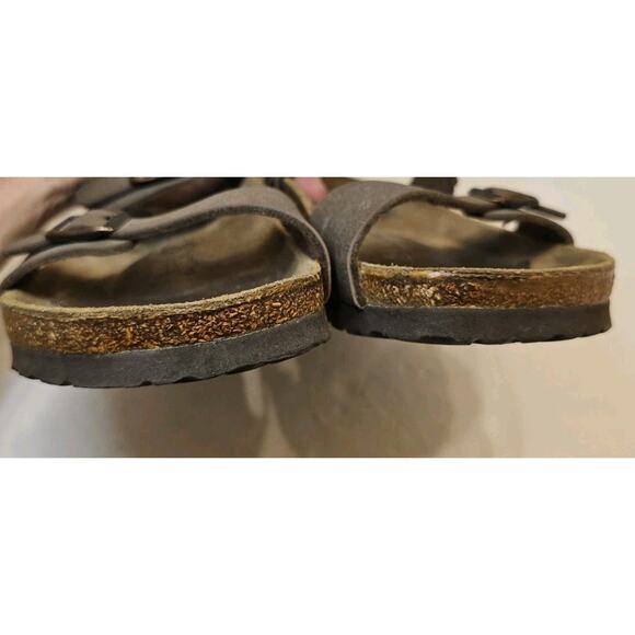 Birkenstock Birki's 240 Original Fussbett Brown Two Strap Women Sandals- SZ 6/37 - Picture 8 of 9
